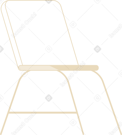 plastic chair Illustration in PNG, SVG