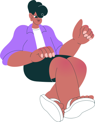 guy sitting with legs crossed PNG, SVG