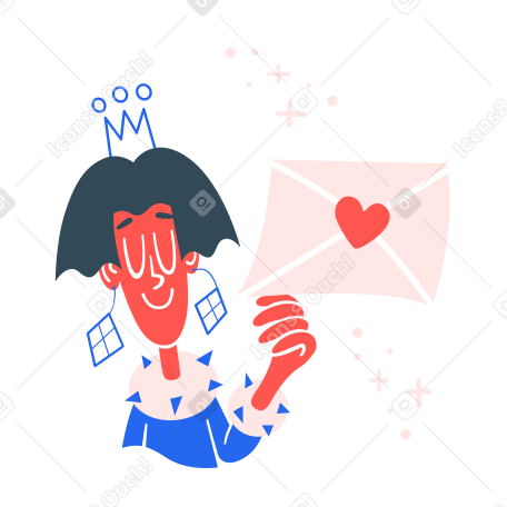Love letter Illustration in PNG, SVG
