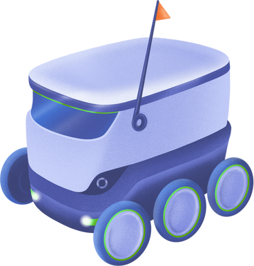Robot deliverer PNG, SVG