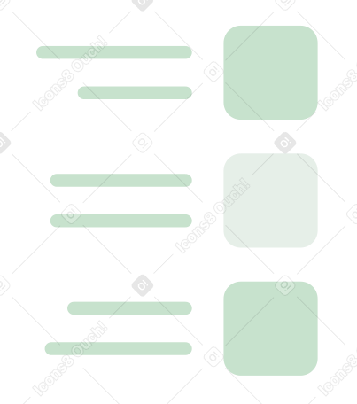 Tasks scroll through animated illustration in GIF, Lottie (JSON), AE