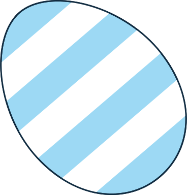 Uovo di pasqua blu PNG, SVG