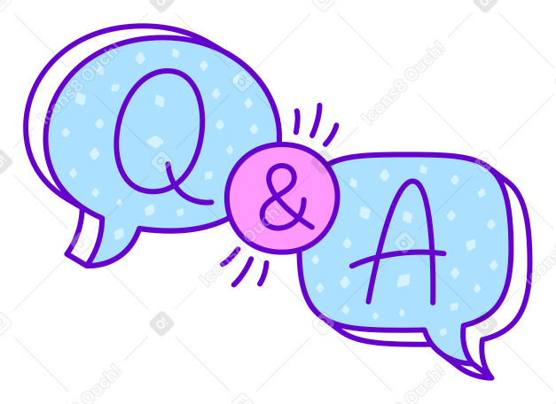 Lettering adesivo q&a punti testo PNG, SVG