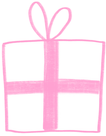 big pink present PNG, SVG