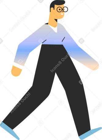 man walking Illustration in PNG, SVG