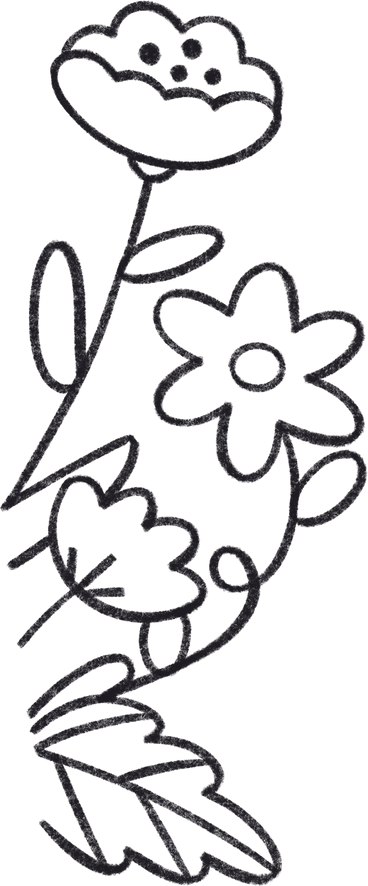 Three flowers PNG, SVG
