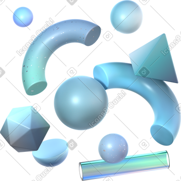 浮动单色几何形状 PNG, SVG