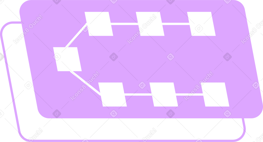light purple tilted rectangles with chains Illustration in PNG, SVG