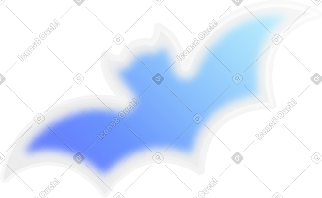 blue bats PNG, SVG