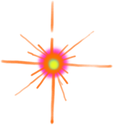 orange-pink star with long rays PNG, SVG