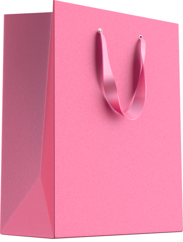 pink paper bag PNG, SVG