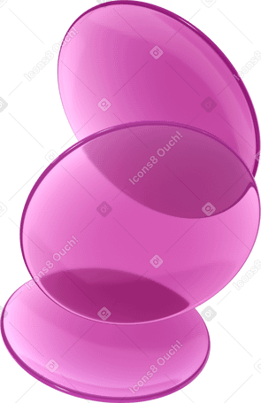 3D three lenses of the same color PNG, SVG