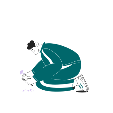 Анимированная иллюстрация Мужчина с конфеткой в GIF, Lottie (JSON), AE