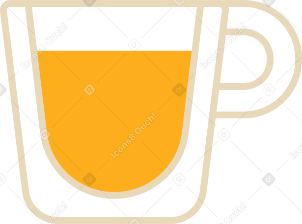 mug with tea PNG, SVG