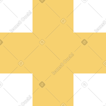 Yellow cross PNG, SVG