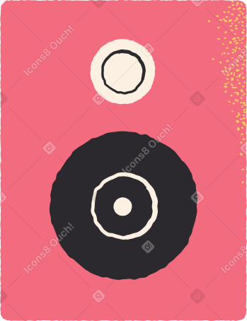 pink speaker Illustration in PNG, SVG