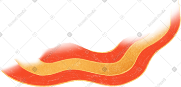 Red and yellow wavy line PNG, SVG