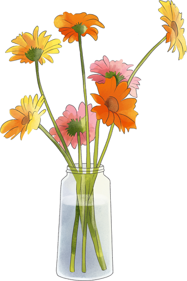 vase with flowers PNG, SVG