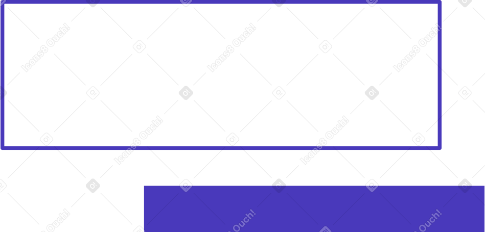 大的白色和小的蓝色矩形 PNG, SVG