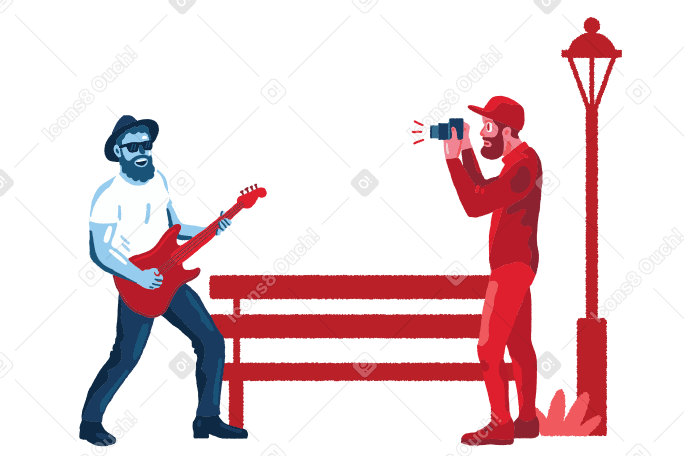 Straßenmusiker schießen PNG, SVG