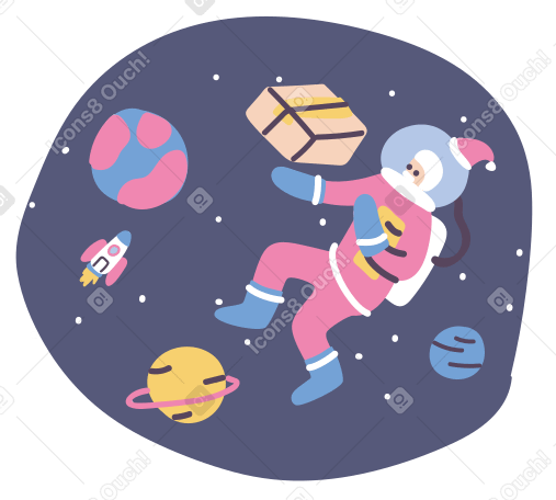 Space Santa Claus PNG, SVG