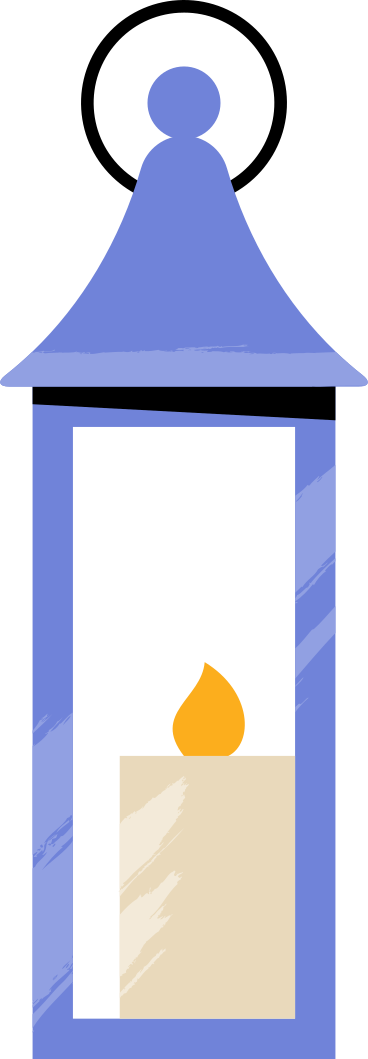 lantern with a candle PNG, SVG