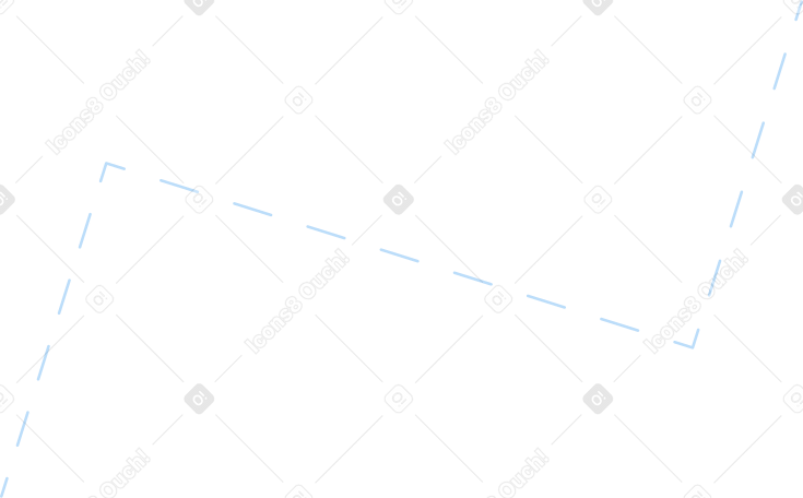 route as a dashed line Illustration in PNG, SVG