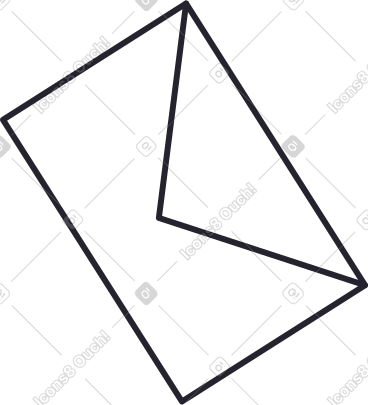 White postal envelope PNG, SVG