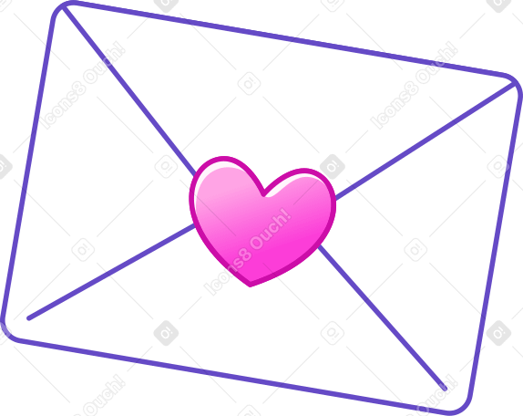 lettre avec coeur PNG, SVG