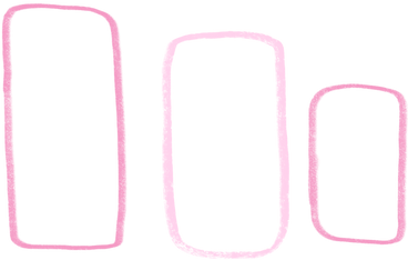 three pink crayon rectangles PNG, SVG