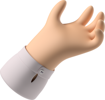 Mão de pele branca dando PNG, SVG