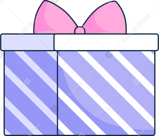 gift box with pink bow PNG, SVG