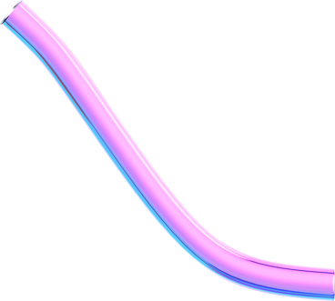 Gebogenes glasrohr mit farbverlauf PNG, SVG