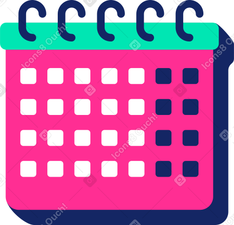 calendar Illustration in PNG, SVG
