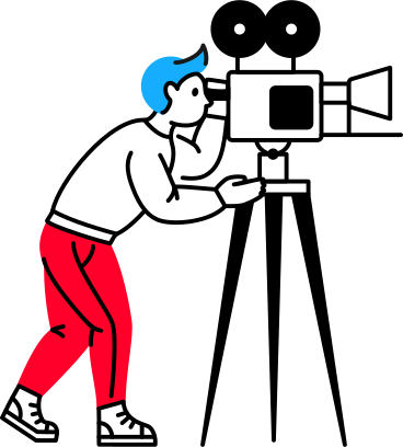 man with video camera PNG, SVG