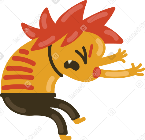 angry student Illustration in PNG, SVG