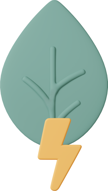 green leaf and energy PNG, SVG