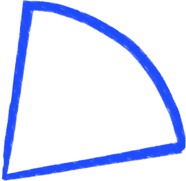 blue lined triangle sector PNG, SVG