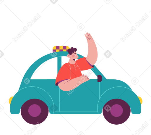 Driver in a cab PNG, SVG