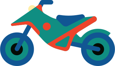 Illustration animée vélomoteur aux formats GIF, Lottie (JSON) et AE