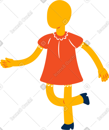 女孩走 PNG, SVG