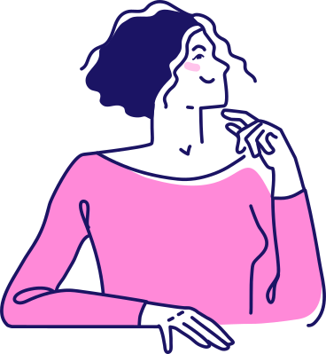 woman sitting with chin on hand PNG, SVG
