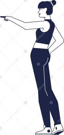 fitness girl Illustration in PNG, SVG