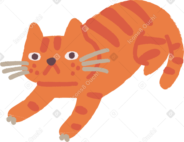 cat lying Illustration in PNG, SVG