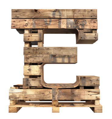 木製の文字 e PNG、SVG