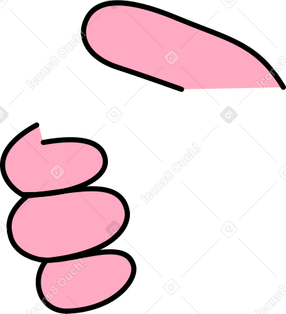 pink finger of the hand PNG, SVG