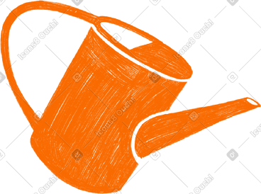 Orange watering can PNG, SVG