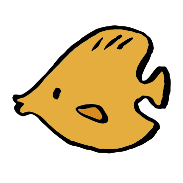 yellow fish PNG, SVG