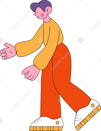 man with outstretched arms Illustration in PNG, SVG