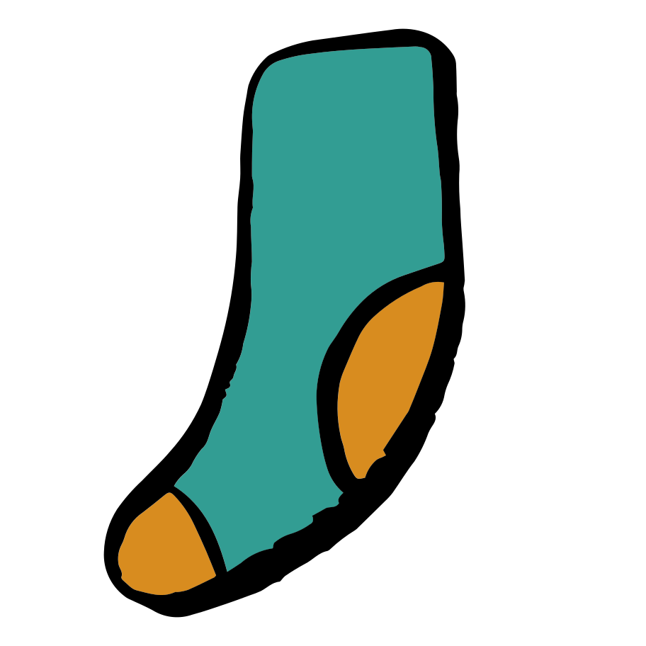 Sock Illustration in PNG, SVG